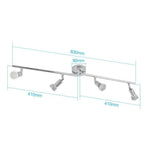 Spot Led Chromé 4 Lumières Luminaire Chambre