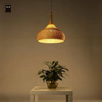 Suspension Bambou Arrondie Délicate Luminaire Chambre