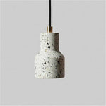 Suspension Ciment Terrazzo Coloré Blanc / Froide Luminaire Chambre
