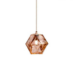 Suspension Cristal Diamant Coloré Luminaire Chambre