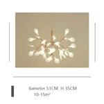 Suspension Design Moderne LED Arbre Doré