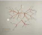 Suspension Design Moderne Led Arbre Doré Applique Murale Moderne