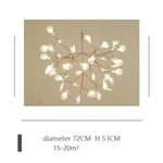 Suspension Design Moderne LED Arbre Doré