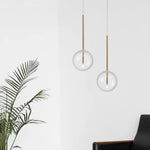 Suspension Dixie Avec Boule En Verre Luminaire Doré