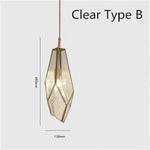 Suspension Dorée Métal-Verre Formes Variées B / Naturelle Luminaire Chambre