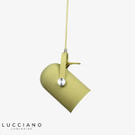 Suspension En Aluminium Colorée Jaune Luminaire Chambre