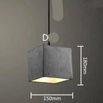 Suspension En Ciment Vintage Variée D Luminaire Chambre
