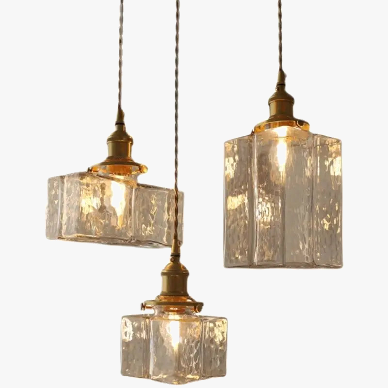 Elegant rustik lampe i vintageglas
