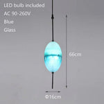 Suspension Goutte Bleue En Verre Moderne E / Bleu Fédération De Russie Luminaire Chambre