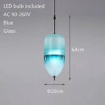 Suspension Goutte Bleue En Verre Moderne G / Bleu Fédération De Russie Luminaire Chambre