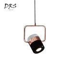 Suspension Led Aluminium Carré Doré Luminaire Chambre