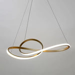 Suspension Led Anneau Doré Créatif Luminaire Chambre