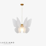 Suspension Led Blanche Butterfly Luminaire Chambre