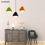 Suspension Led Colorée Triangulaire Luminaire Chambre