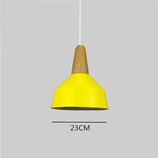 Suspension Led Conique Multiforme Colorée A / Jaune Luminaire Chambre
