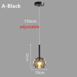 Suspension Led Cristal Ansley Moderne A - Noir / Froide Luminaire Chambre
