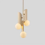 Suspension Led Dorée Boules Brass 3 Lampes / Froide Luminaire Chambre