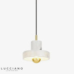 Suspension Led Dorée Ronde Cylindre Blanc Luminaire Cuivre