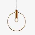 Suspension Led Dorée Ronde Luminaire Chambre