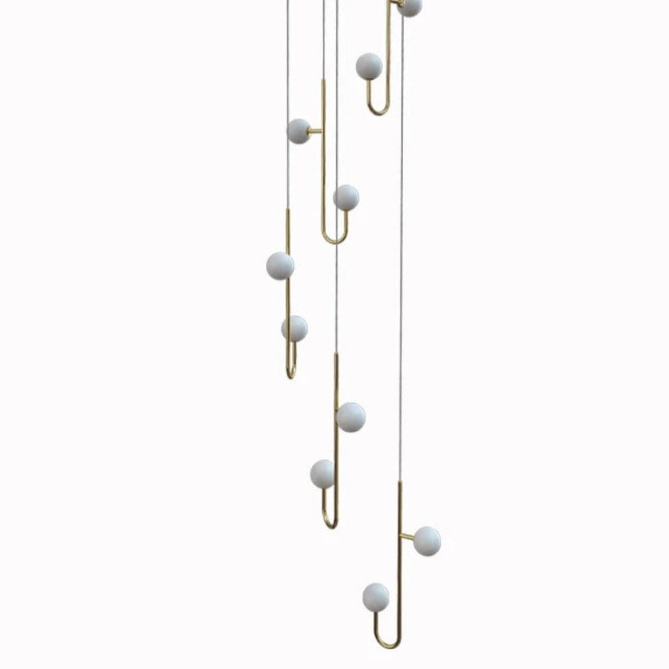 LED-pendel til vindeltrappe, loftslampe, moderne luksus