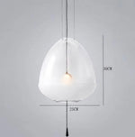 Suspension Led Loft Verre Coloré Design C - Blanc / Froide Luminaire Chambre