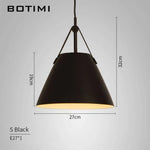 Suspension Led Métal Et Tissu Botimi Noir - S Luminaire Chambre