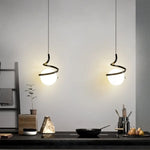 Suspension Led Minimaliste Ondulée Polino Luminaire Chambre