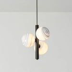 Suspension Led Moderne 3 Globes Lluna Luminaire Chambre