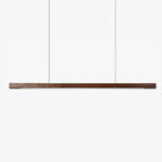 Suspension Led Moderne En Bois Hang Bois Foncé / 80Cm Froide Luminaire Chambre