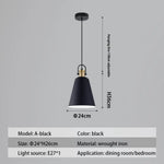 Suspension Led Nordique Métal Haston A - Noir / Chaude Luminaire Chambre