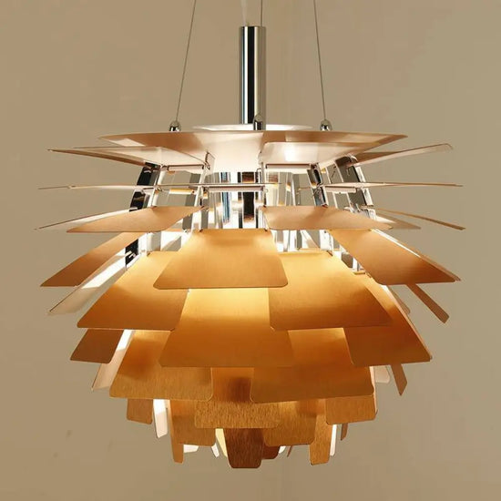 Suspension Led Plaques Colorées Pinecone Luminaire Chambre