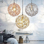 Suspension Led Ronde Ajourée Luminaire Doré