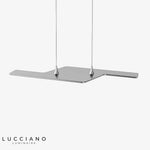 Suspension Led Zigzag Argenté Maya Luminaire Chambre