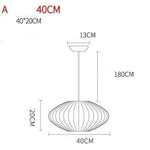 Suspension Papier Style Japonais Moderne A - 40Cm Luminaire Chambre