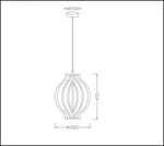 Suspension Rétro Rustique Cage Bois Luminaire Chambre
