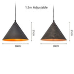 Suspension Rouille Abat-Jour Conique Homas Luminaire Chambre