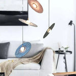 Suspension Terrazzo Satellite Design Disque Luminaire Chambre