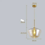 Suspension Verre Cognac Marron Formes Variées C - Luminaire Chambre