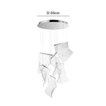 Suspension Verre Lamina Contemporain Luxe Luminaire Chambre