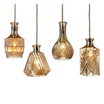 Suspension Verre Multiforme Bouteilles Luminaire Chambre