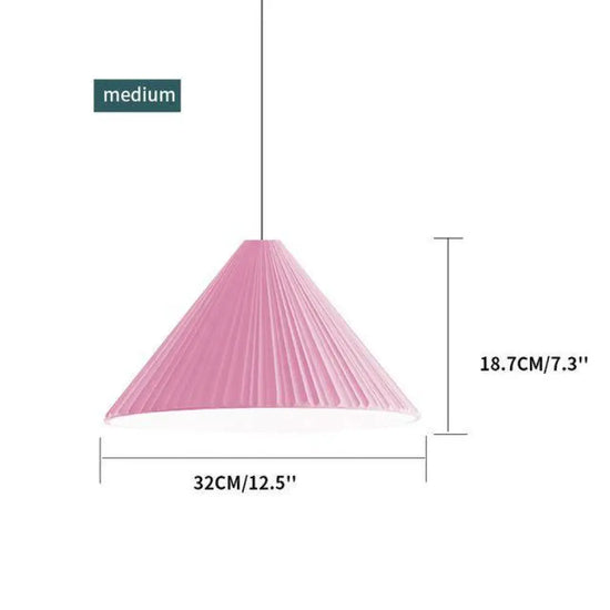 Suspensions Design Island En Cône Coloré Rose - 32X18 7Cm Luminaire Chambre
