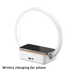 Touch Sensor Wake Up Night Light Dimmer 12V 5W 10W 15W 5 In 1 Alarm Clock Wireless Charger Led