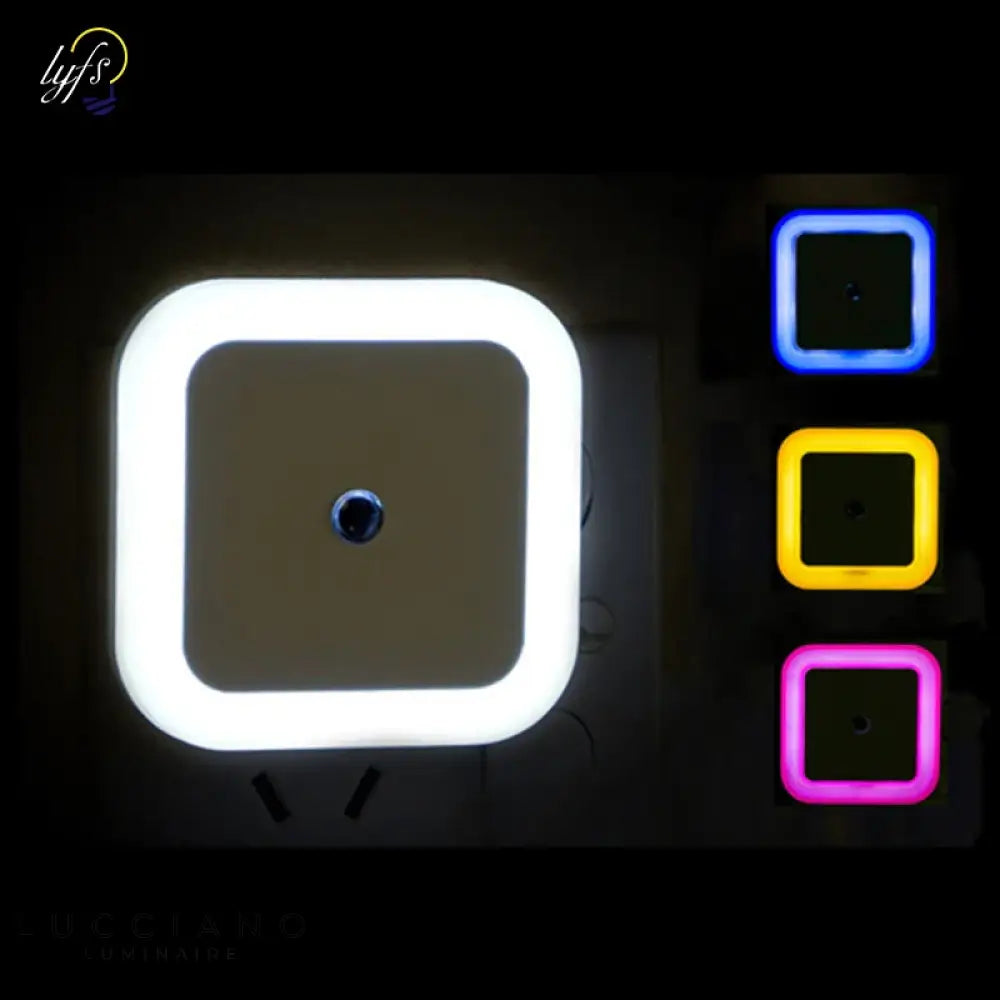 Veilleuse murale carrée à led avec capteur de luminosité