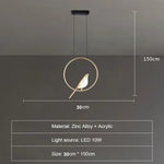 Voici La Transformation: Applique Murale Led Design Scandinave Élégant Pendentif Or / Blanc Chaud