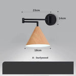 Voici Le Titre Transformé: Applique Murale Bois Design Épuré Scandinave C / Ampoule 5W Chambre