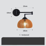 Voici Le Titre Transformé: Applique Murale Bois Design Épuré Scandinave E / Ampoule 5W Chambre