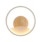 Voici Le Titre Transformé: Applique Murale Design Led Ronde Lumineuse Élégante Blanc / Chaude
