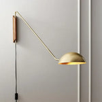 Voici Le Titre Transformé: Applique Murale Italienne Design Bois Rotatif Or / Blanc Chaud