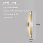 Voici Le Titre Transformé: Applique Murale Led Design Minimal Élégant Blanc Long / Chaud Chambre