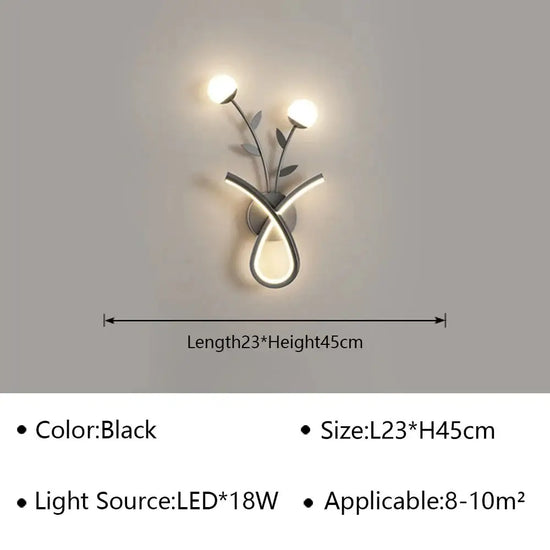 Voici Le Titre Transformé: Applique Murale Led Design Minimaliste Chic Chambre